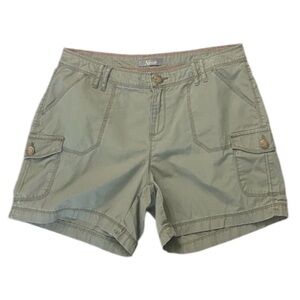 Natural Reflections Cargo Shorts Women 10 Olive Green, Walking Pockets